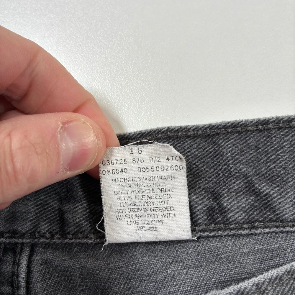 Levi's 550 Jeans 38x29 Black Faded Relaxed Tapered Denim Made in Canada‎ 40x30